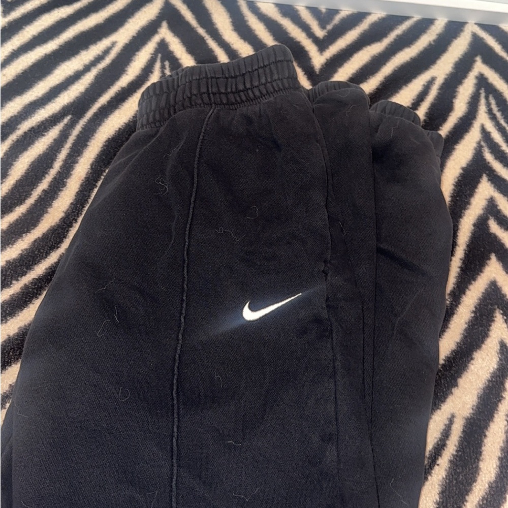 Nike Black Joggers with White Swoosh